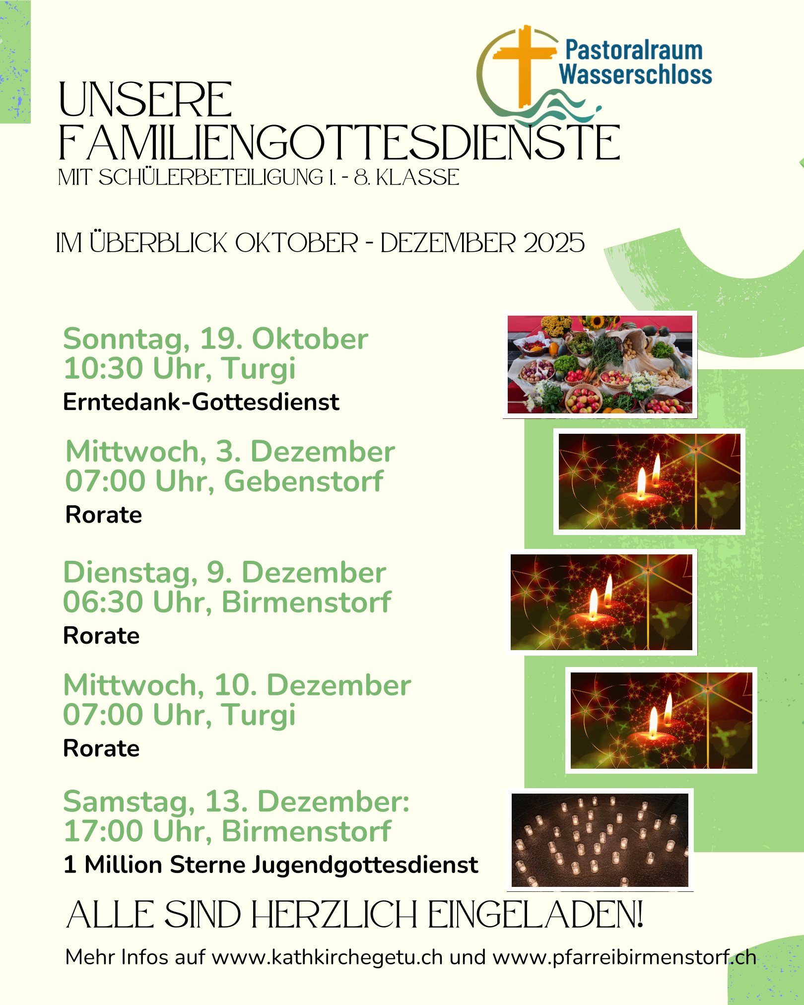 Plakat Familiengottesdienste